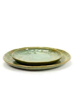 Platzteller Steingut seegrün D 28 cm