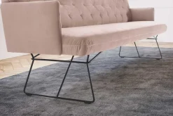 Polsterbank mit Armlehnen Sinfonie Samt rosa