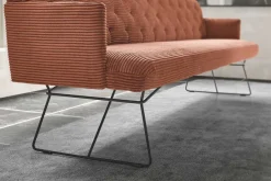 Polsterbank mit Armlehnen Sinfonie Cord rost