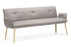 Polsterbank Trio mit Armlehnen grau 192*61*83 cm