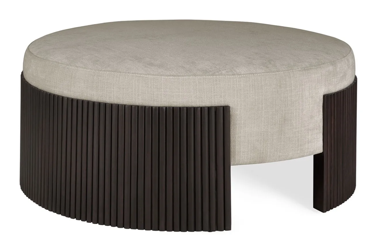 Pouf Roller Max Mahagoni braun D 85 cm