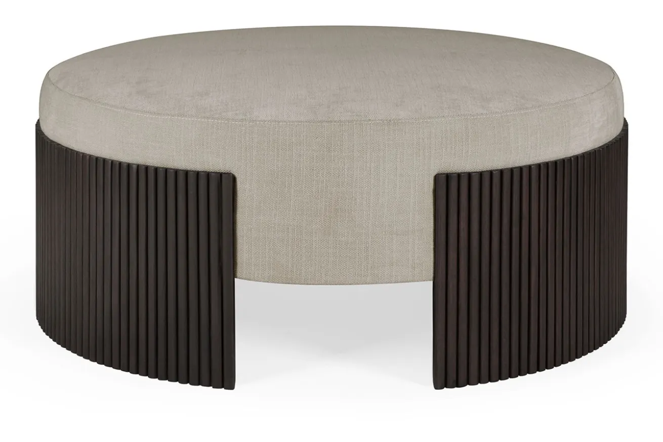 Pouf Roller Max Mahagoni braun D 85 cm