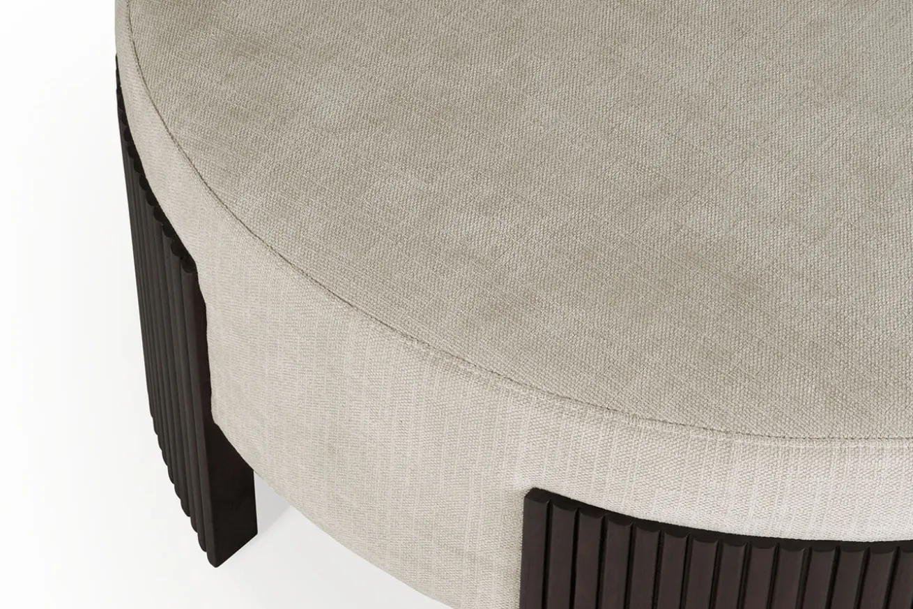 Pouf Roller Max Mahagoni braun D 85 cm