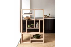 Regal M Eiche massiv H 139 cm