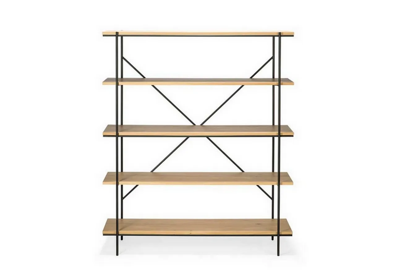 Regal Rise Eiche Metall H 165 cm