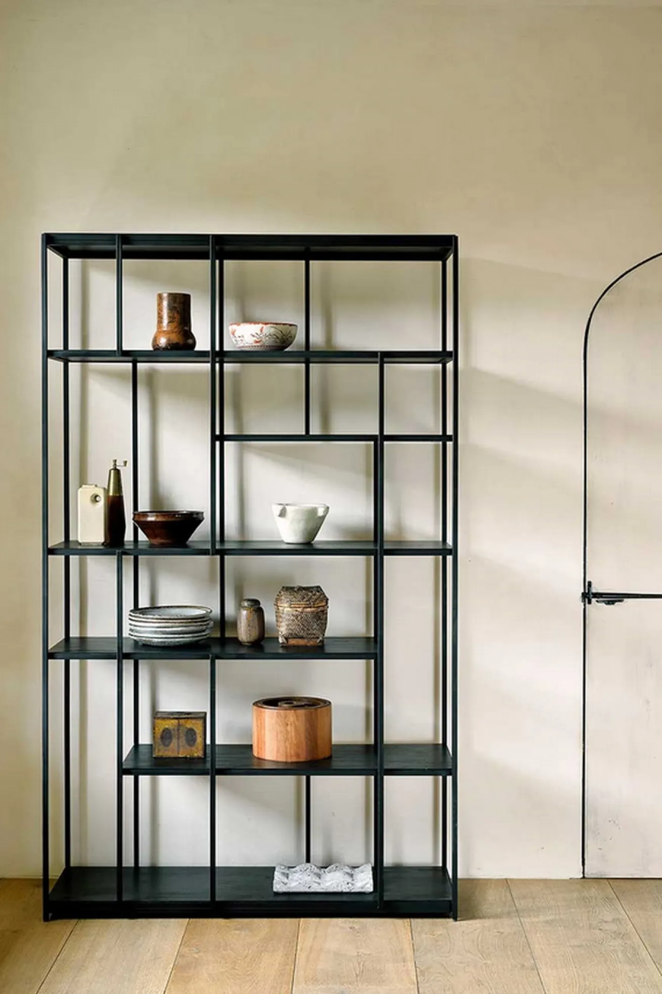 Regal Studio Teak Metall H 205 cm