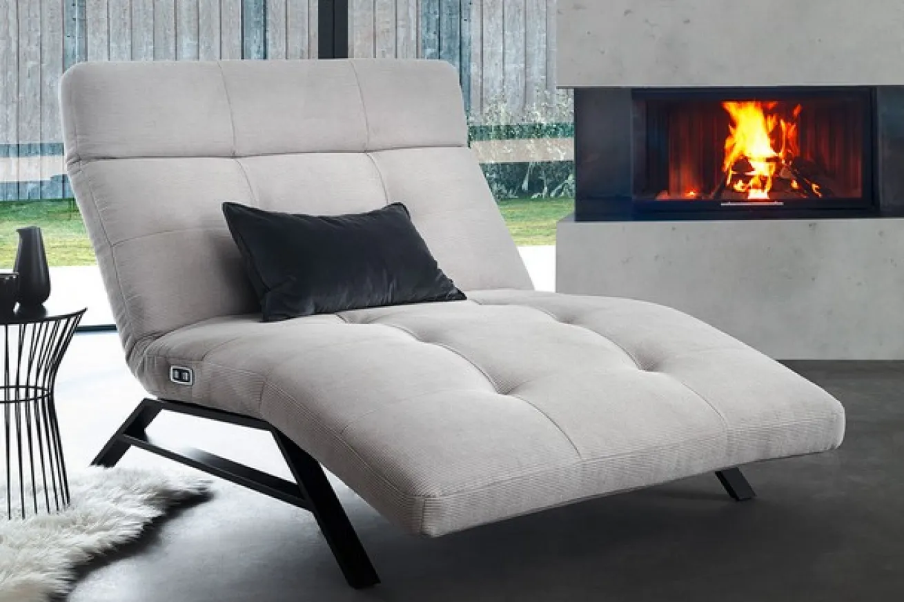 Relaxliege maxi Rovere silber