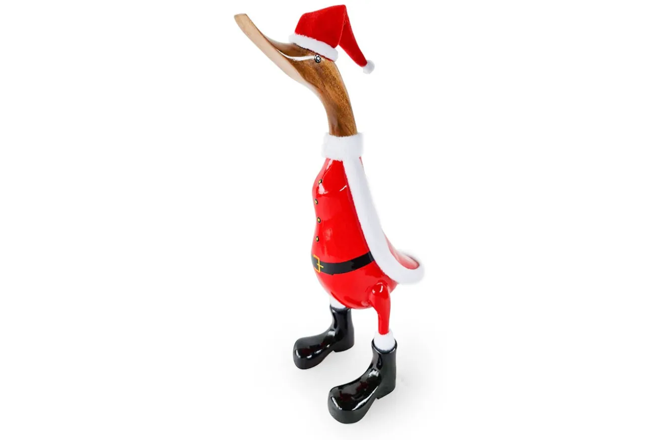 Santa Duck rot H 42 cm