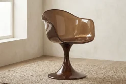 Schalenstuhl Glow braun transparent