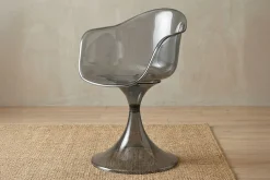 Schalenstuhl Glow grau transparent