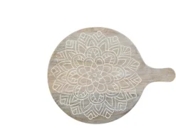 Schneidebrett Kitchen Mangoholz rund