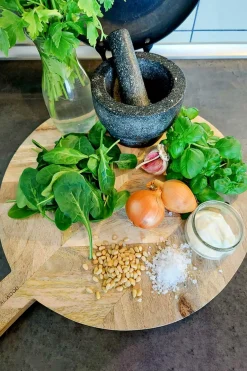 Schneidebrett massiv Holz D 40 cm