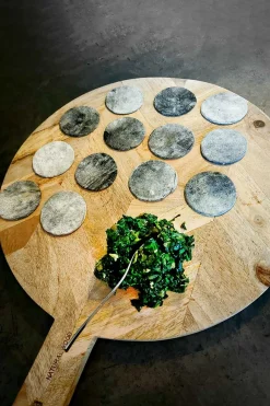 Schneidebrett massiv Holz D 40 cm