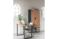 Schrank Cosmo Teak Metall 180x80 cm