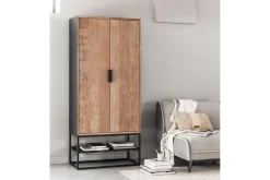 Schrank Cosmo Teak Metall 180x80 cm
