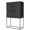 Schrank Graphic Teak massiv H 160 cm