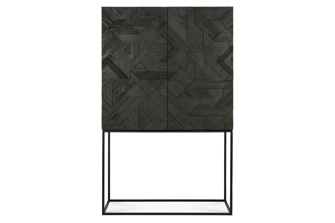 Schrank Graphic Teak massiv H 160 cm