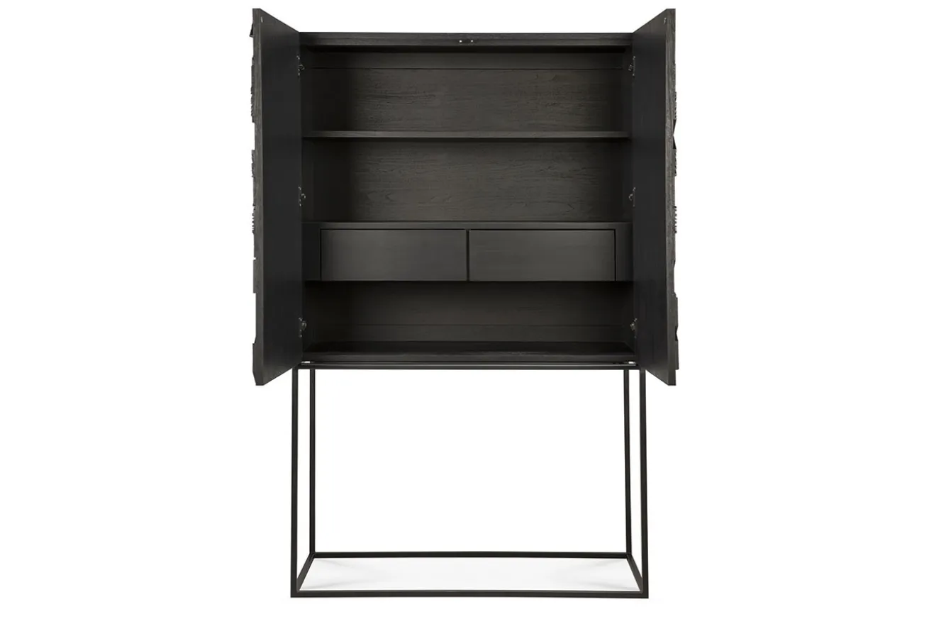 Schrank Graphic Teak massiv H 160 cm