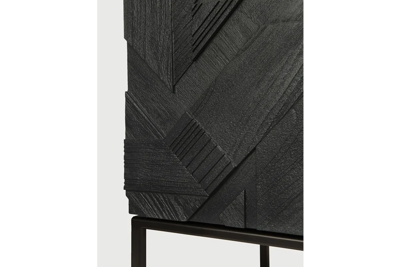 Schrank Graphic Teak massiv H 160 cm