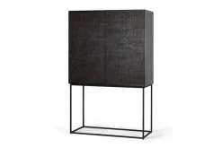 Schrank Grooves Teak Metall H 162 cm