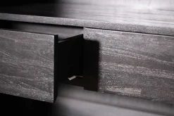 Schrank Grooves Teak Metall H 162 cm