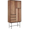 Schrank Metropole Teak Metall 210x100 cm