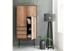 Schrank Metropole Teak Metall 210x100 cm