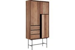Schrank Metropole Teak Metall 210x100 cm