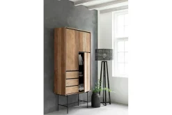 Schrank Metropole Teak Metall 210x100 cm