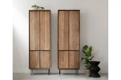 Schrank Metropole Teak Metall 210x70 cm