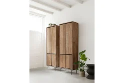 Schrank Metropole Teak Metall 210x70 cm