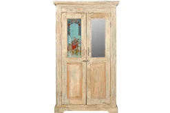 Schrank mit Bild Vintage white washed