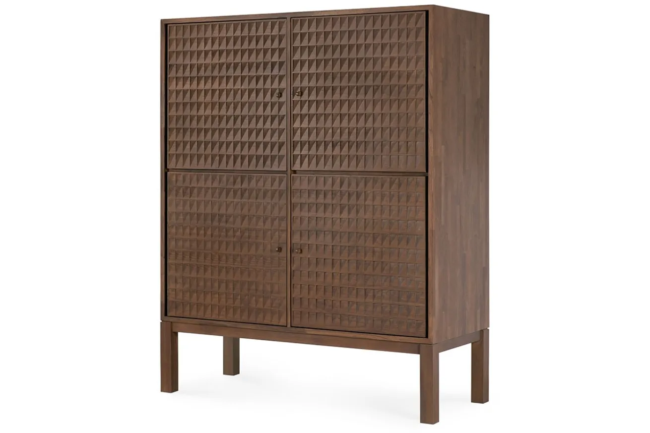 Schrank Sono Teak lackiert B 116 cm