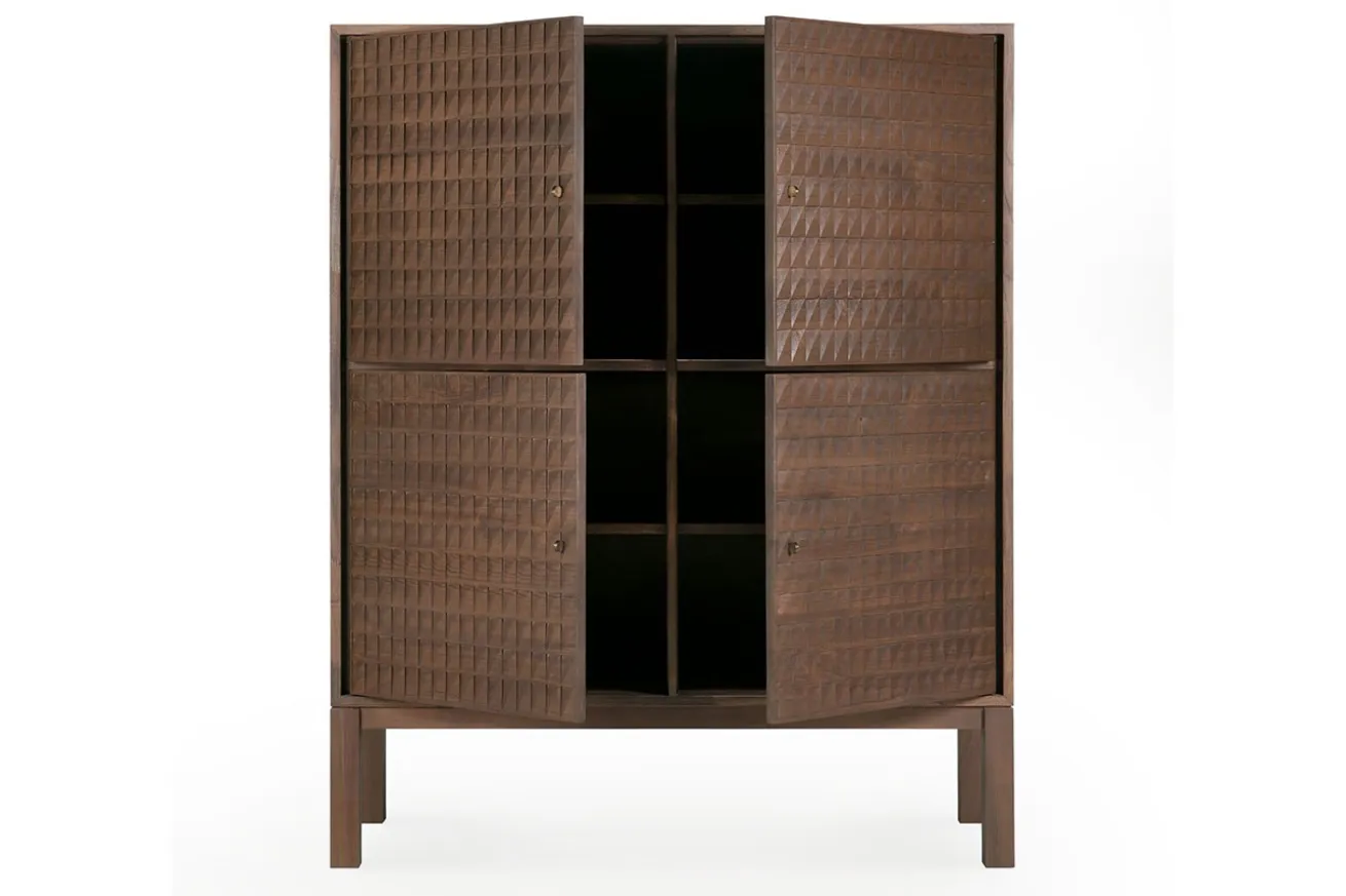 Schrank Sono Teak lackiert B 116 cm