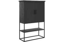 Schrank Timeless Black Teak schwarz B 90 cm