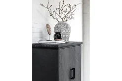 Schrank Timeless Black Teak schwarz B 90 cm