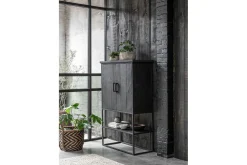 Schrank Timeless Black Teak schwarz B 90 cm