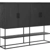 Schrank Timeless Black Teak schwarz B 180 cm