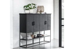 Schrank Timeless Black Teak schwarz B 180 cm