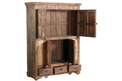 Schrank Vintage braun bunt