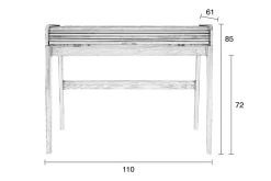 Schreibtisch Barbara Eiche schwarz