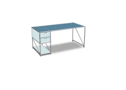 Schreibtisch blau B 174 cm