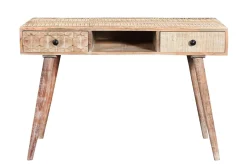 Schreibtisch 70ties Bastler Mangoholz weiss