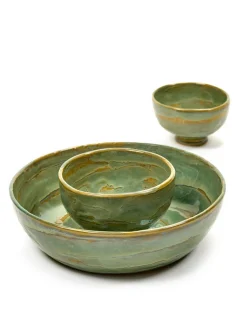 Schüssel Steingut seegrün D 20 cm