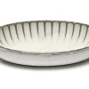 Servierschale Inku oval weiss klein