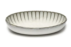 Servierschale Inku oval weiss klein