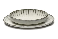 Servierschale Inku oval weiss gross