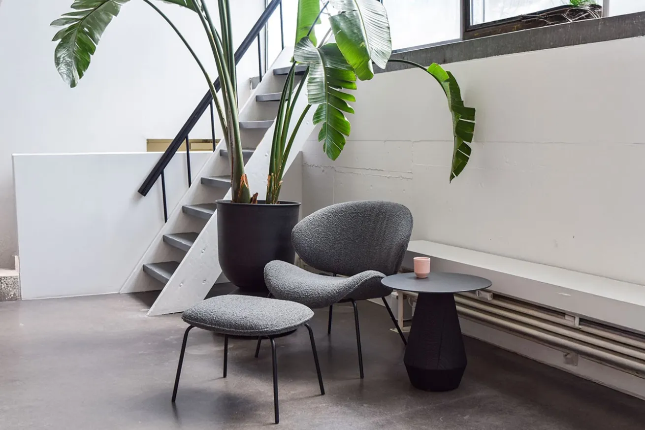 Sessel Alvaro Lounge Bouclé grau