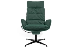 Sessel Arva Lounge Cord grün drehbar