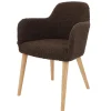 Sessel Flaminia Stoff braun